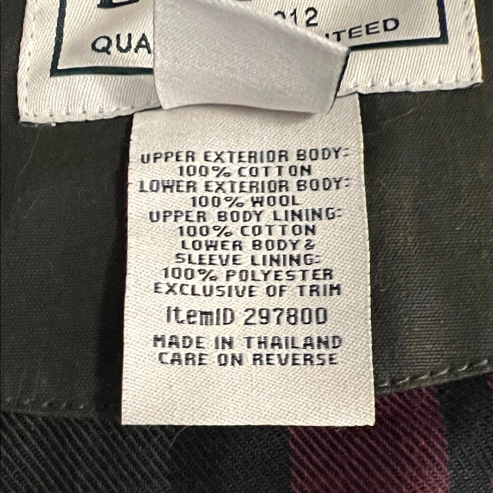 LL Bean VTG Men’s British Millerain Military Field Jacket - Plaid-Lined - Medium - Picture 7 of 8